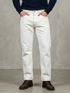 HUGO BOSS Jeans Vintage 90s White Americano Premium Denim Relaxed Italy 36/36